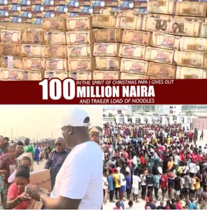 BREAKING NEWS: Billionaire Prophet Jeremiah Omoto Fufeyin Distributes Whooping 100 Million Naira and Trucks of Noodles To Celebrate Christmas with Nigerians (Watch Video)